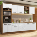 Cocina Integral Agata 3.10 Metros Marrón/Blanco 02
