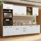 Cocina Integral Agata 3.10 Metros Marrón/Blanco 02