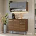 Cocina Integral Compacta Emilly 1.05 m Marrón/Gris 03