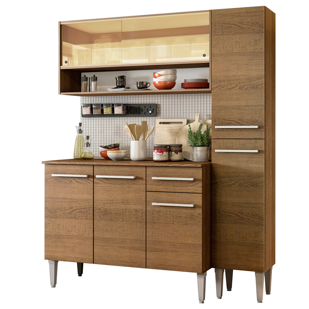 Cocina Integral Emilly Art 1.40 Metros Marrón 04