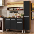 Cocina Integral Emilly Art 1.40 Metros Marrón/Negro 04