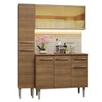 Cocina Integral Emilly 1.40 Metros Marrón 06