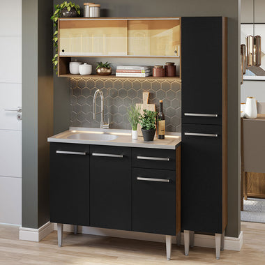 Cocina Integral Emilly 1.40 m con Mesón de Acero 10