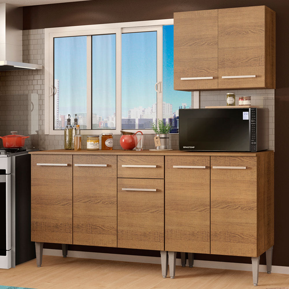 Cocina Integral Emilly Free 1.70 Metros Marrón 01