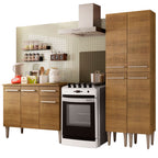 Cocina Integral Emilly Front 1.70 Metros Marrón 02