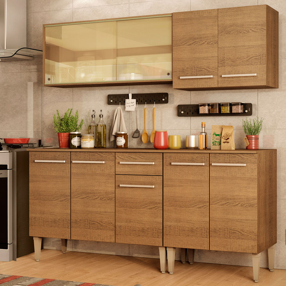 Cocina Integral Emilly Drive 1.70 Metros Marrón 04