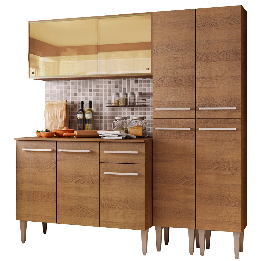 Cocina Integral Emilly Voice 1.70 Metros Marrón 06
