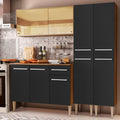Cocina Integral Emilly 169 cm Voice 06 Marrón/Negro Madesa
