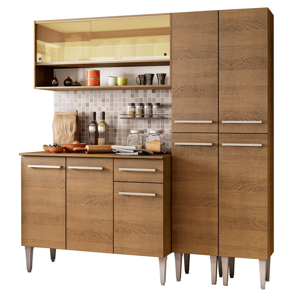 Cocina Integral Emilly Winter 1.70 Metros Marrón 08