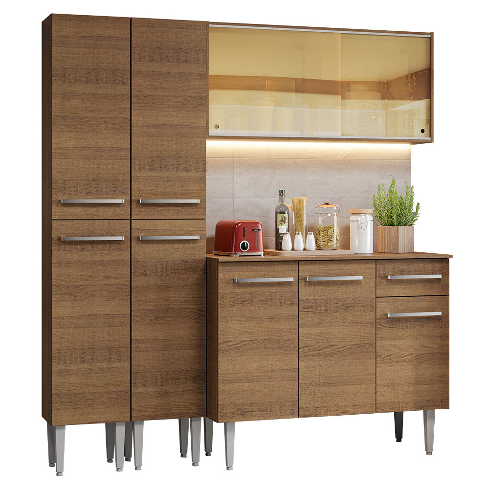 Cocina Integral Emilly 1.70 Metros Marrón 09