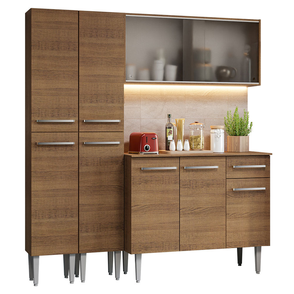 Cocina Integral Emilly 1.70 Metros Marrón 10