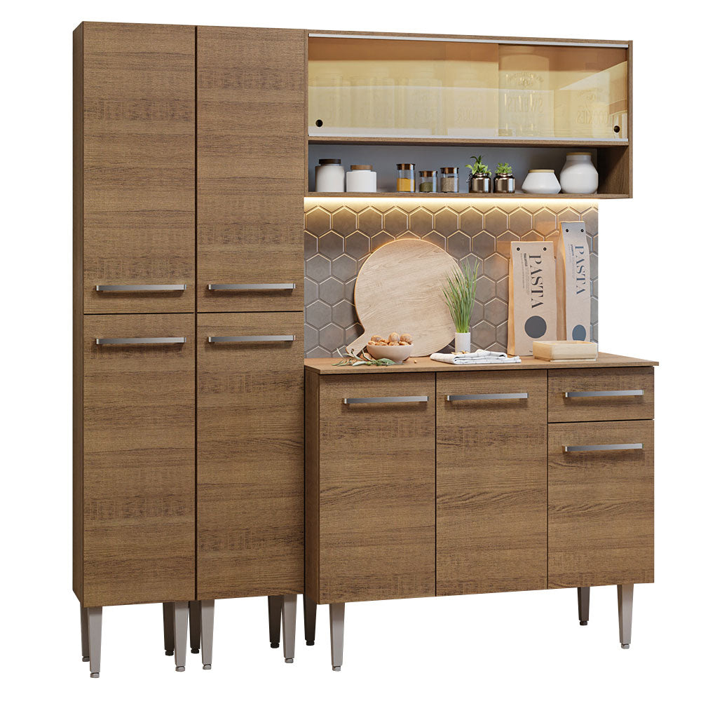 Cocina Integral Emilly 1.70 Metros Marrón 13