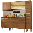 Cocina Integral Emilly West 2.00 Metros Marrón