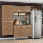 Cocina Integral Emilly Fit 2.30 Metros Marrón