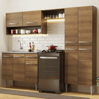 Cocina Integral Emilly 2.30 m con Mesón de Acero 10