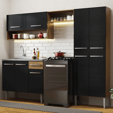 Cocina Integral Emilly 2.30 m con Mesón de Acero 10
