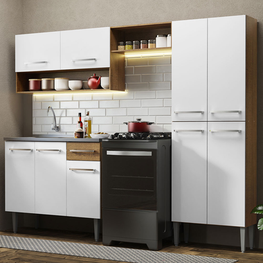 Cocina Integral Emilly 2.30 m con Mesón de Acero 10