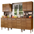Cocina Integral Emilly King 2.30 Metros Marrón