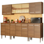 Cocina Integral Emilly Fire 2.30 Metros Marrón