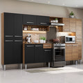 Cocina Integral Emilly 325 cm Joy Marrón/Negro Madesa