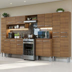 Cocina Integral Emilly 325 cm 02 Marrón Madesa