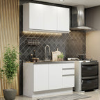 Cocina Integral Glamy 1.20 Metros Blanco 01