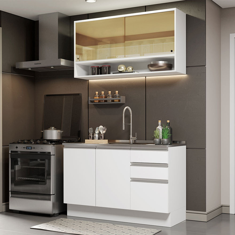 Cocina Integral Glamy 1.20 Metros Blanco 02