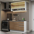 Cocina Integral Glamy 1.20 Metros Blanco/Marrón 02