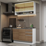 Cocina Integral Glamy 1.20 m con Mesón de Acero 02