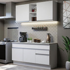 Cocina Integral Glamy 1.50 m con Encimera Blanco 01