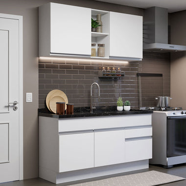 Cocina Integral Glamy 1.50 Metros Blanco 02