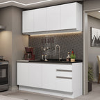 Cocina Integral Glamy 1.60 Metros Blanco 01