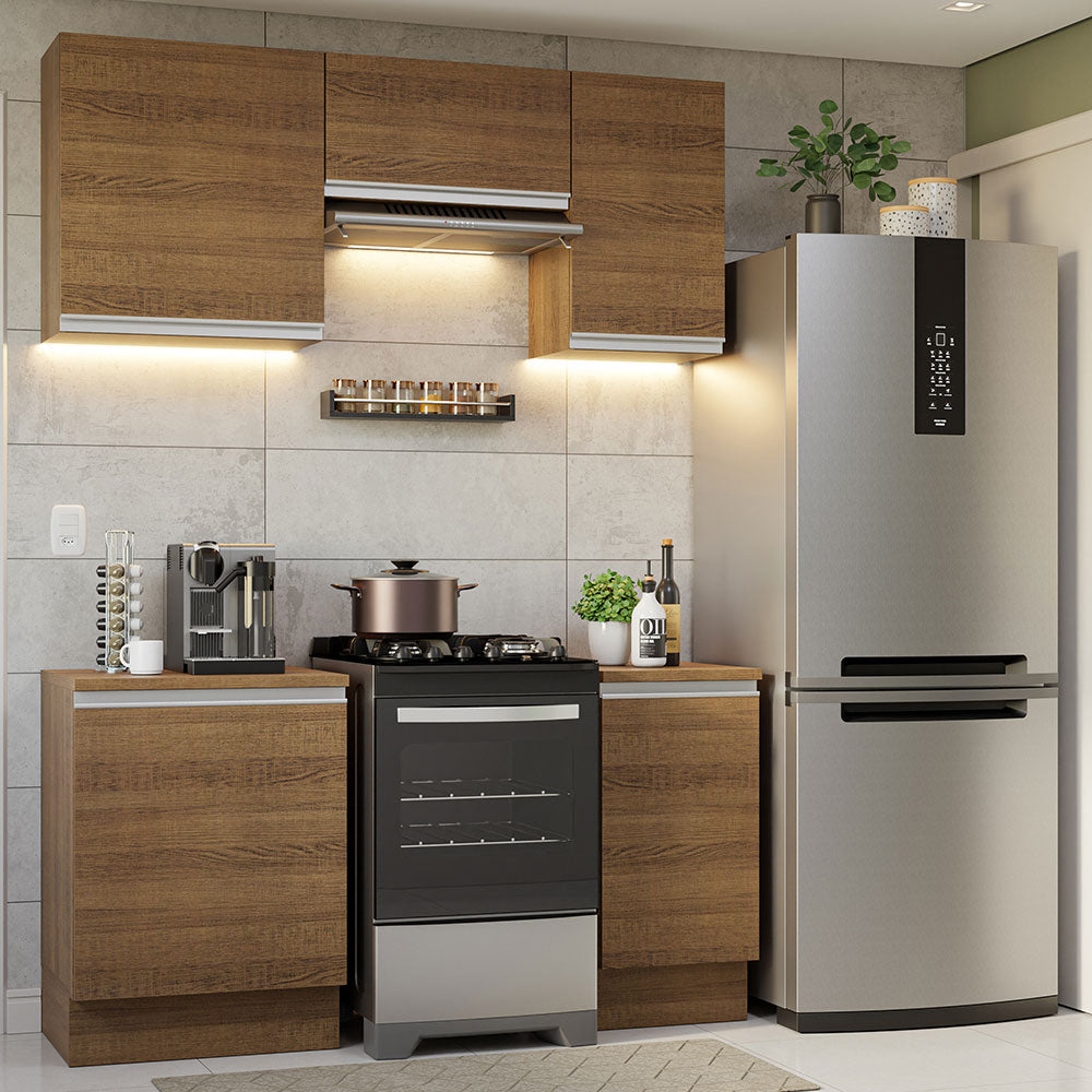 Cocina Integral Glamy 1.60 Metros Marrón 07