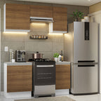Cocina Integral Glamy 1.60 Metros Blanco/Marrón 07