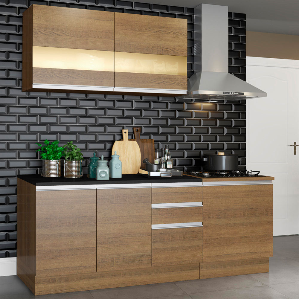 Cocina Integral Milán 1.80 Metros Marrón