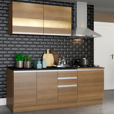 Cocina Integral Milán 1.80 Metros Marrón