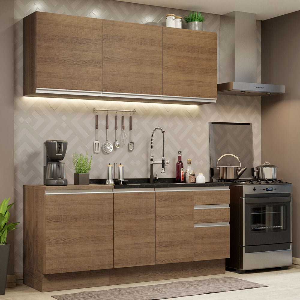 Cocina Integral Glamy 1.80 Metros Marrón 05