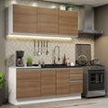 Cocina Integral Glamy 1.80 Metros Blanco/Marrón 05