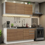 Cocina Integral Glamy 1.80 Metros Blanco/Marrón 05
