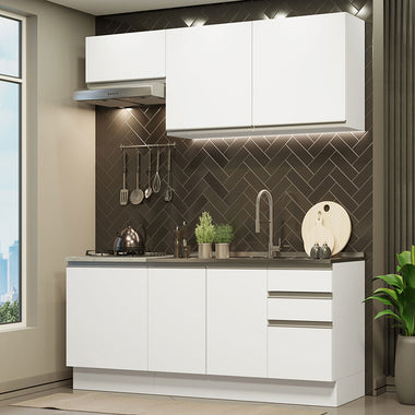 Cocina Integral Glamy 1.80 Metros Blanco 07