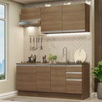 Cocina Integral Glamy 1.80 Metros Marrón 07
