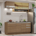 Cocina Integral Glamy 1.80 Metros Marrón 08