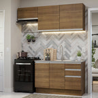Cocina Integral Glamy 1.80 Metros Marrón 09