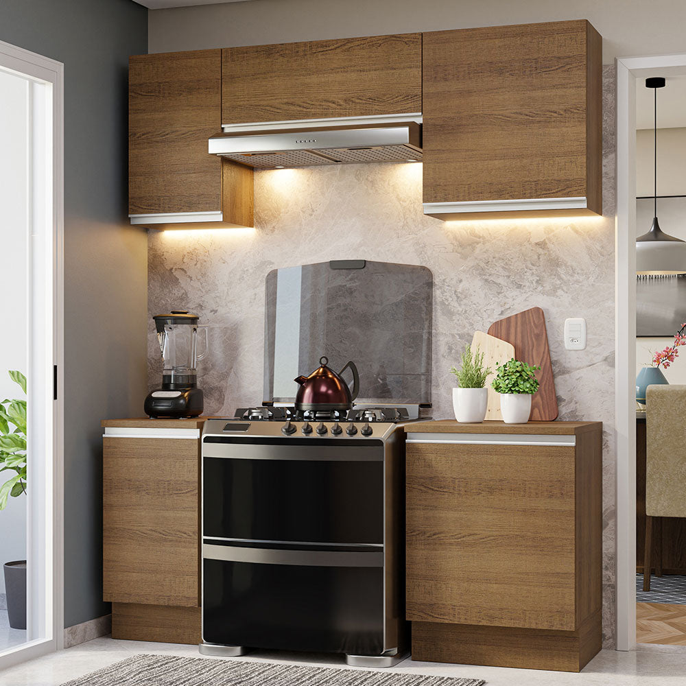 Cocina Integral Glamy 1.80 Metros Marrón 12