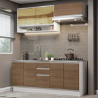 Cocina Integral Glamy 2.00 m con Mesón de Acero 03
