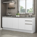 Kit 2 Muebles de Cocina Bajo Glamy 2.00 Metros Blanco