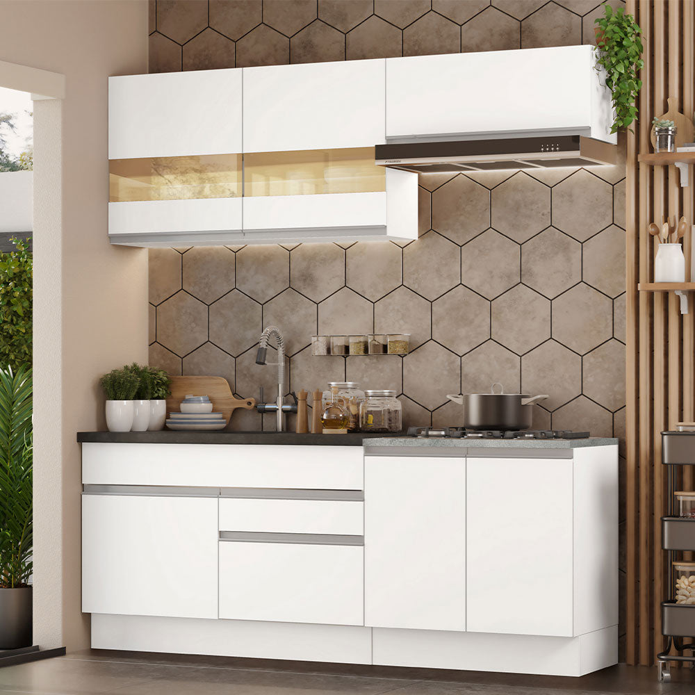 Cocina Integral Glamy 2.00 Metros Blanco 07