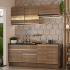Cocina Integral Glamy 2.00 Metros Marrón 07