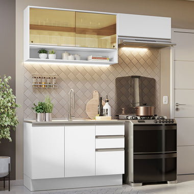Cocina Integral Glamy 2.00 Metros Blanco 08