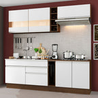 Cocina Integral Parma 2.20 Metros Marrón/Blanco 02